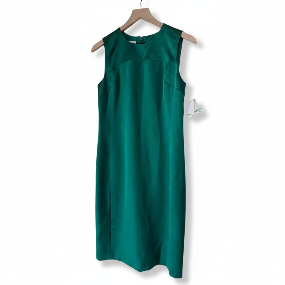 Anne Klein Green Sleeveless Sheath Dress Size 8 NWT